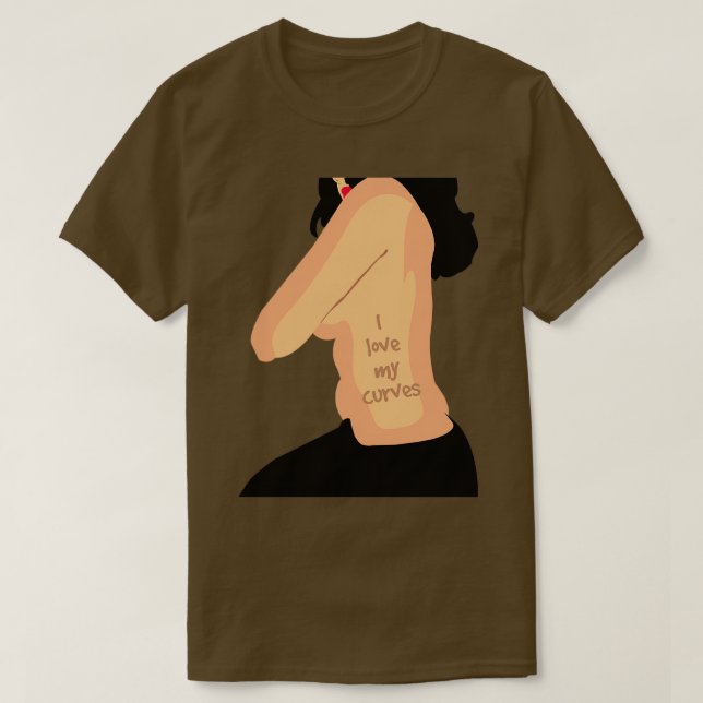 T-shirt j'aime mes courbes (Design devant)