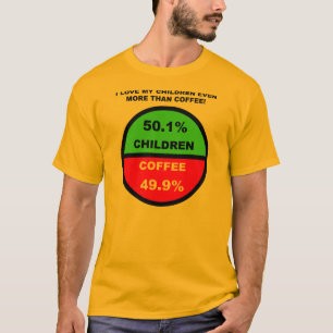 T-shirt J'aime mes enfants plus que le café, c'est drôle