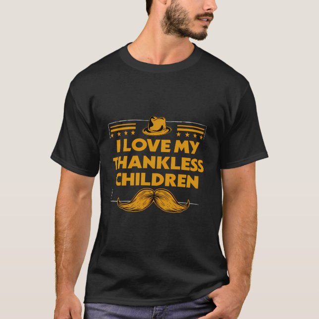T-shirt J'Aime Mes Enfants Sans Merci Sarcastique Papa Sar (Devant)