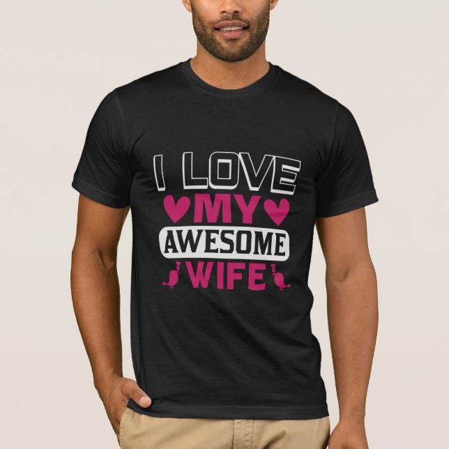 T-shirt J'Aime Mes Fantastiques Femmes Hommes (Devant)