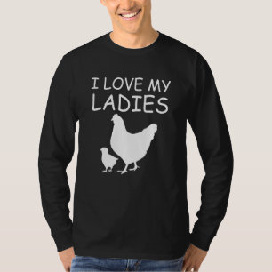 T-shirt J'Aime Mes Femmes Élevage De Poulets