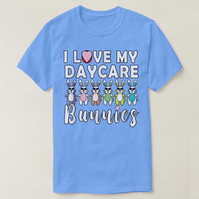 T-shirt J'Aime Mes Garderies Bunnies Garderie Fournisseur  (Design devant)
