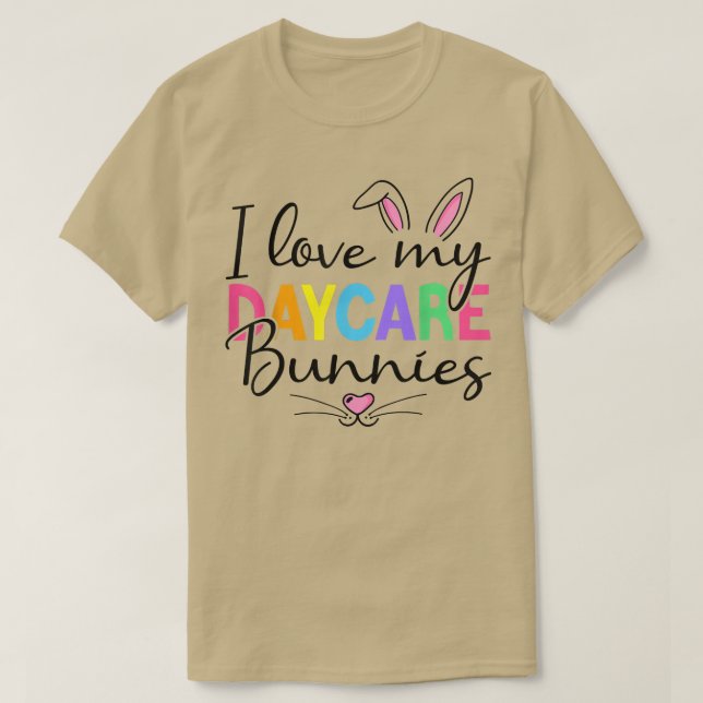 T-shirt J'Aime Mes Garderies Garderies Garderie Enseignant (Design devant)