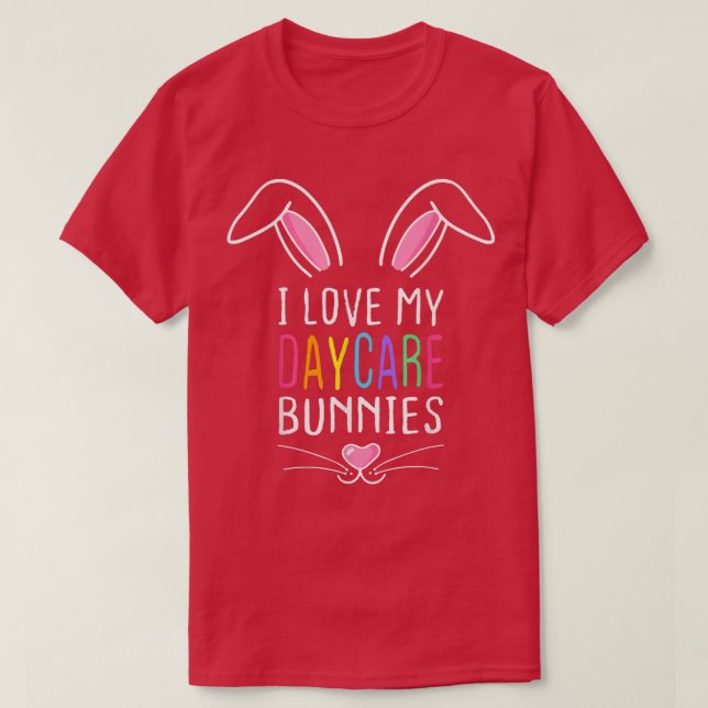 T-shirt J'Aime Mes Garderies Garderies Garderie Enseignant (Design devant)