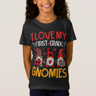 T-Shirt J'Aime Mes Gnomies De Première Année Drôle Saint-V