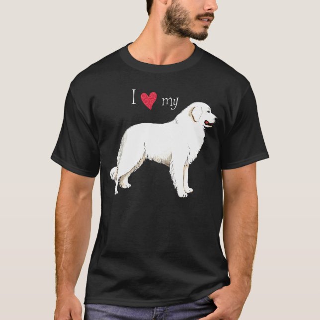 T-shirt J'aime mes Grands Pyrénées (Devant)