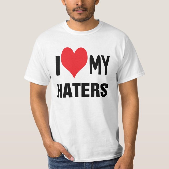 T-shirt J'aime mes HATERS. (Devant)