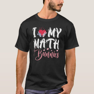 T-shirt J'aime mes lapins mathématiques Professeur de Pâqu