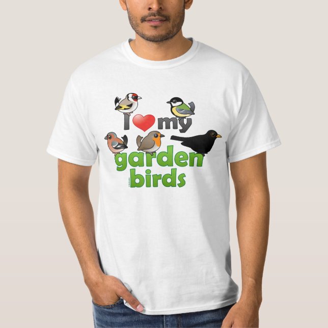 T-shirt J'aime mes oiseaux de jardin (Devant)