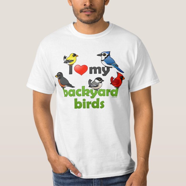 T-shirt J'Aime Mes Oiseaux Jardins (Devant)