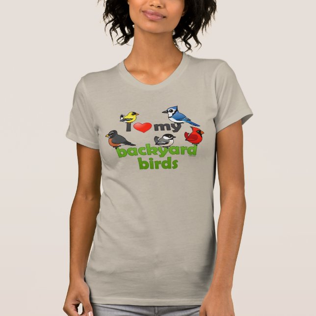 T-shirt J'Aime Mes Oiseaux Jardins (Devant)