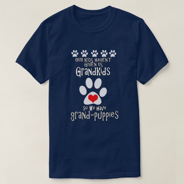 T-shirt J'aime mes petits-chiots (Design devant)