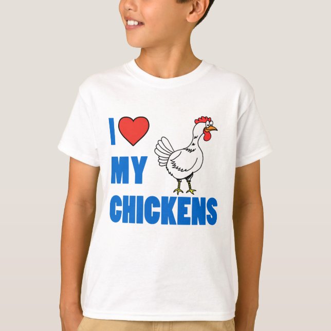 T-shirt J'Aime Mes Poulets (Devant)