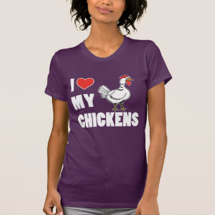 T-shirt J'aime mes poulets (EN SOMBRE)