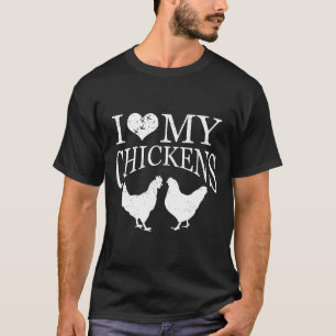 T-shirt J'aime mes poussins d'animaux de compagnie