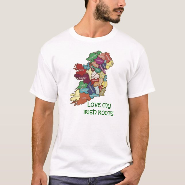 T-SHIRT J'AIME MES RACINES IRLANDAISES (Devant)