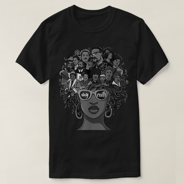 T-shirt J'Aime Mes Racines Retour Puissant Mois De L'Histo (Design devant)