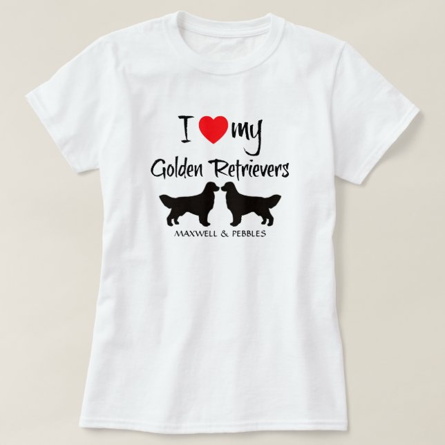 T-shirt J'Aime Mes Récupérateurs D'Or (Design devant)