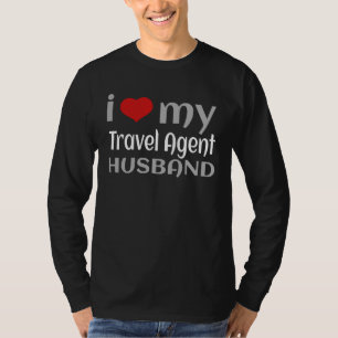 T-shirt J'aime mon agent de voyages mari heureux voyage to