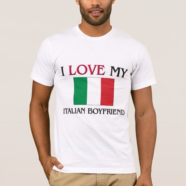 T-shirt J'aime mon ami italien (Devant)