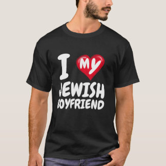 T-shirt J'aime mon ami juif I Red Heart BF Couple V