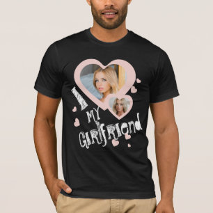 T-shirt J'aime mon amie Chalkboard Doodles Black Pink