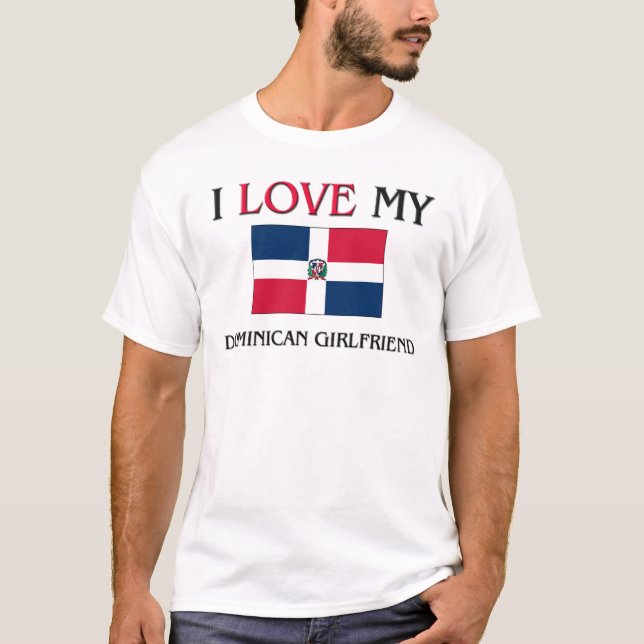 T-shirt J'aime mon amie dominicaine (Devant)
