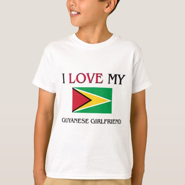 T-shirt J'aime mon amie guyanaise (Devant)