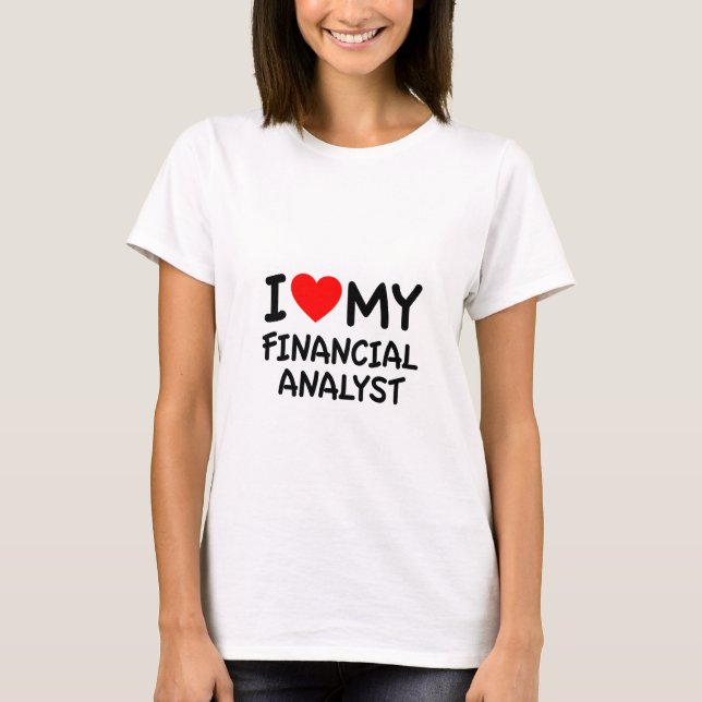 T-shirt J'aime mon analyste financier (Devant)