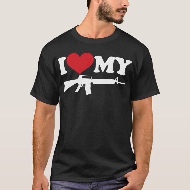 T-shirt J'aime mon AR15 (Devant)