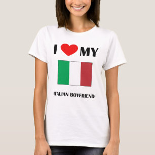 T-shirt J'aime mon bébé italien d'ami - poupée