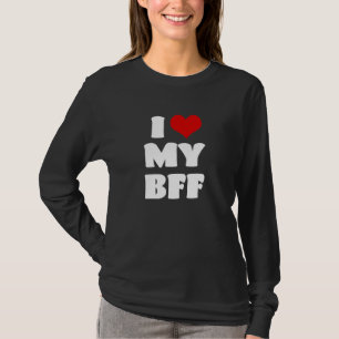 T-shirt J'aime MON BFF Bestie I Heart Best Friend Cute Mat