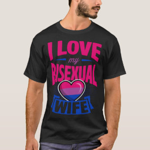 T-shirt J'Aime Mon Bisexuel Femme Cute Bi Pride Anniversai