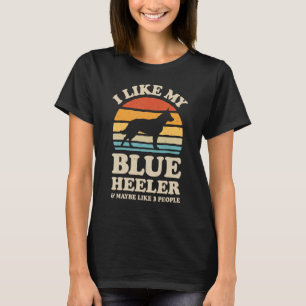 T-shirt J'aime mon Blue Heeler Chien Bouvier Australien Ré