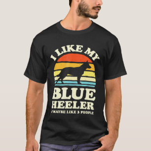 T-shirt J'aime mon Blue Heeler Chien de Bétail Australien
