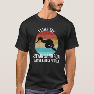 T-shirt J'Aime Mon Boa De Sable Kenyan Et Peut-Être 3 Pers