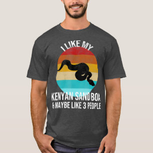 T-shirt J'Aime Mon Boa De Sable Kenyan Et Peut-Être 3 Pers