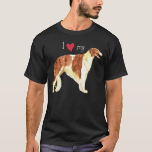 T-shirt J'aime mon Borzoi