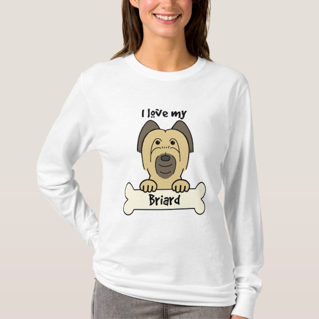 T-shirt J'aime mon Briard (Devant)