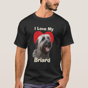T-shirt J'aime mon Briard Berger de Brie Chien Chien Chien