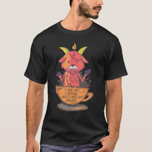 T-shirt J'Aime Mon Café Comment J'Aime Mon Baphomet Magiqu