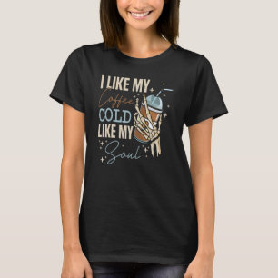 T-shirt J'Aime Mon Café Froid Comme Mon Âne Halloween 1