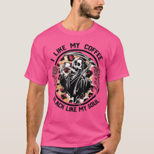 T-shirt J'Aime Mon Café Noir Comme Mon Amateur De Café Sou