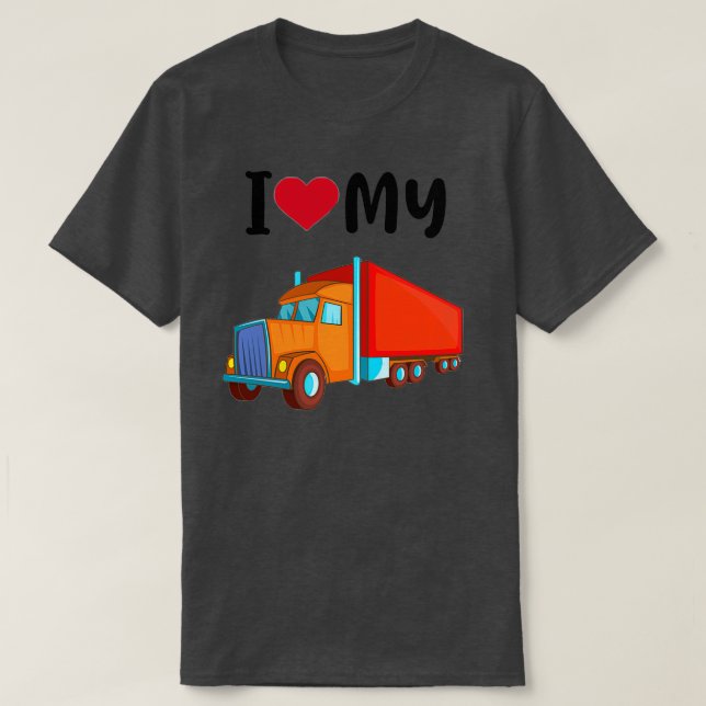 T-shirt J'aime mon camion (Design devant)