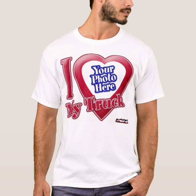 T-shirt J'aime mon camion - photo (Devant)