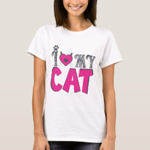 T-shirt J'aime mon chat - Conception adorable pour amateur