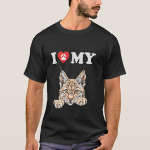 T-shirt J'aime Mon Chat Désert Lynx Chat Drôle Amateur De