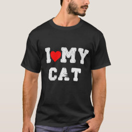 T-shirt J'aime mon chat drôle