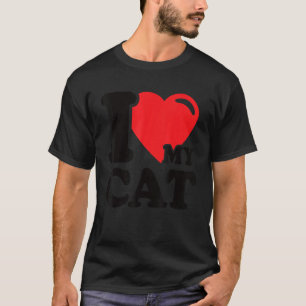 T-shirt J'Aime Mon Chat Magnifique Mignonne Propriétaire D
