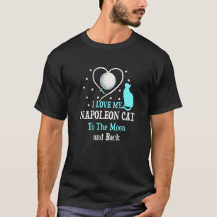 T-shirt J'aime mon chat Napoléon pour chat de lune Chaton